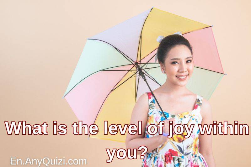 What is the level of joy within you?