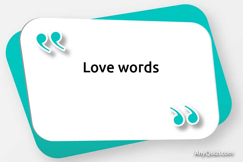 Love words