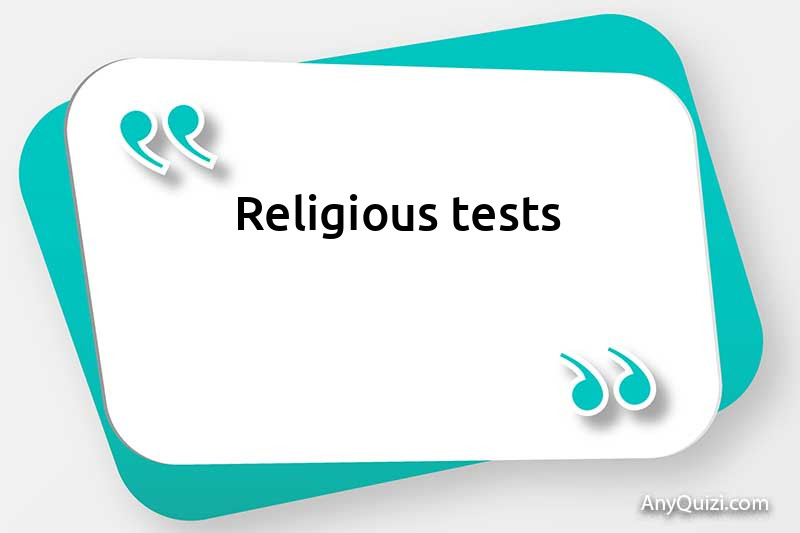 Religious tests