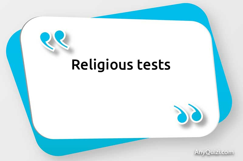 Religious tests