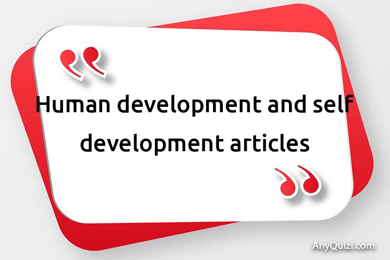 Human development and self-development articles