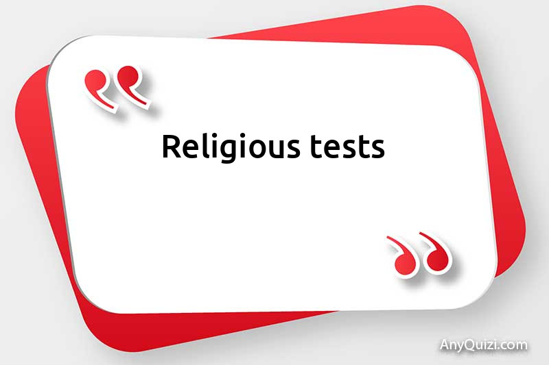Religious tests